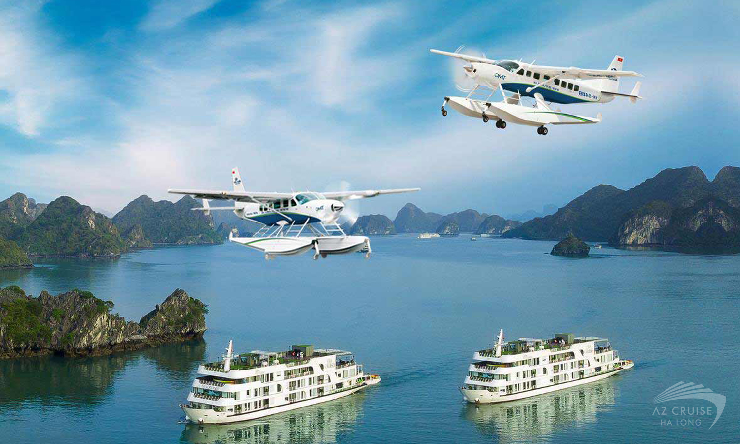 Khách du lịch có thể thuê thủy phi cơ đi thăm vịnh Hạ Long