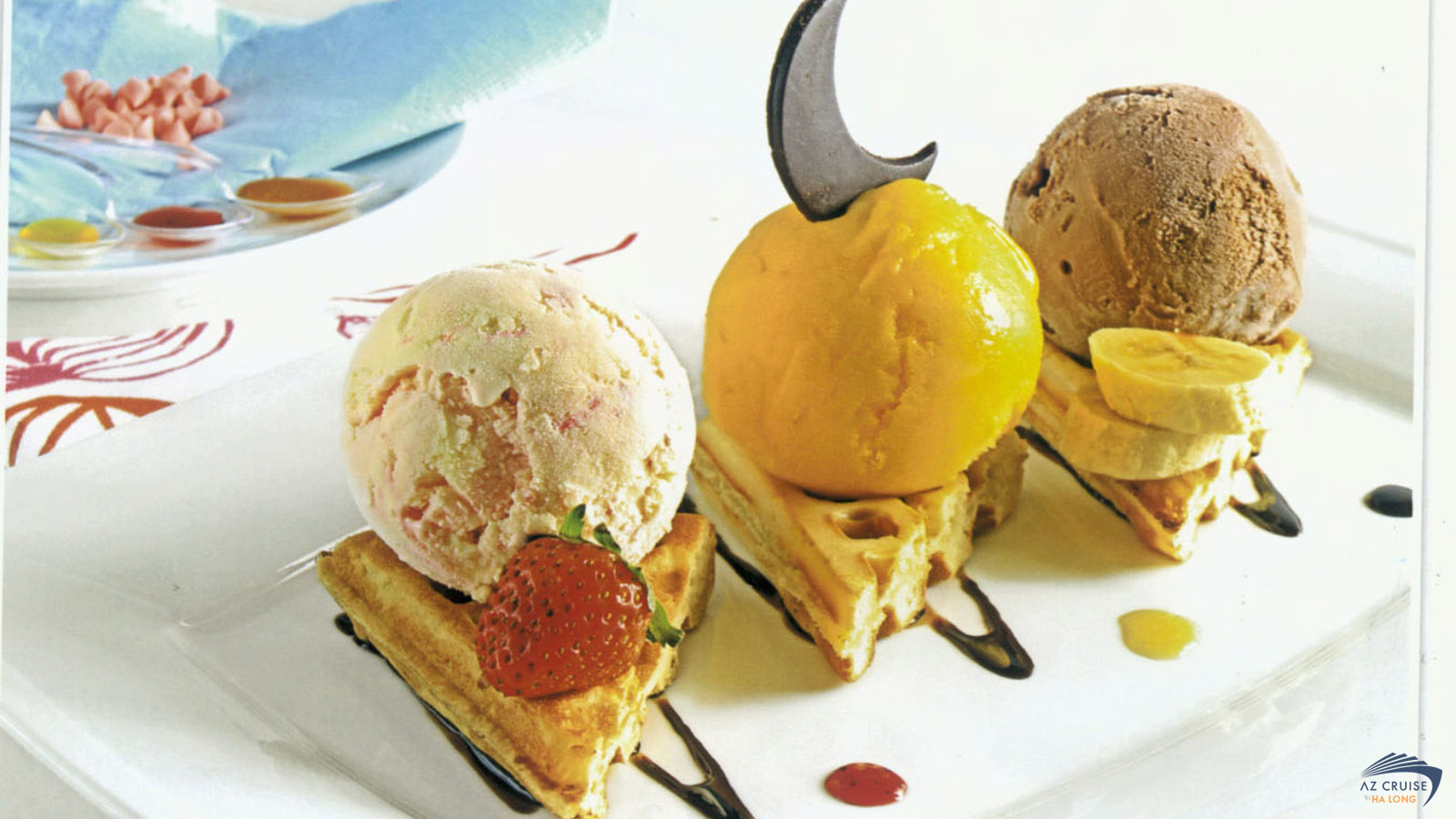 Gió Ice Cream có menu lại đa dạng với kem hoa quả, kem cuộn,...  